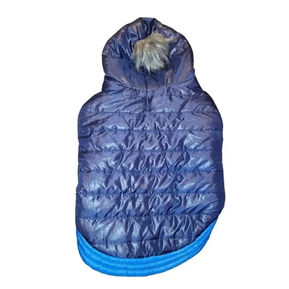 NWT Top Paw Blue Puffer Coat for Dogs L
